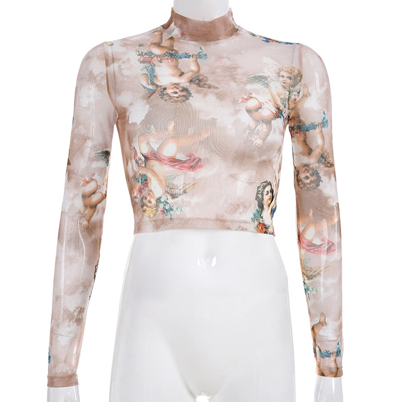 Sheer Valentine Angel Top