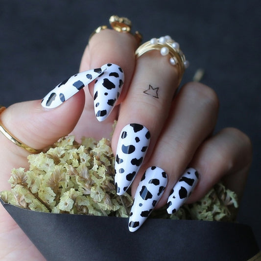 Cow Print Nails Full Set