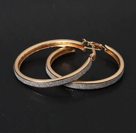 Shimmer Hoop Earrings - IBADDIE