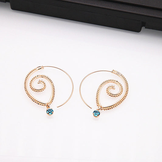 Bohemian Style Swirl Hoop Earring - IBADDIE