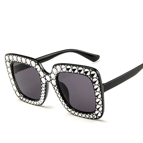 Diamond Square Frame Sunglasses - IBADDIE