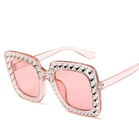 Diamond Square Frame Sunglasses - IBADDIE