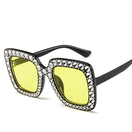 Diamond Square Frame Sunglasses - IBADDIE