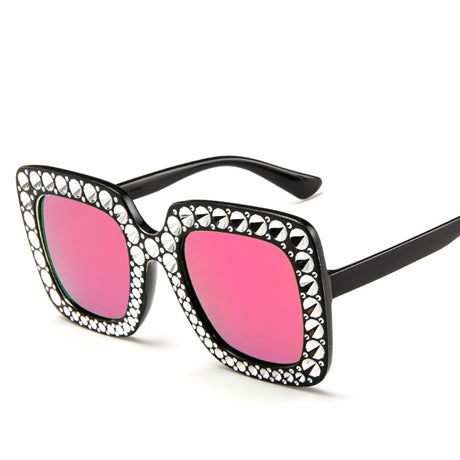 Diamond Square Frame Sunglasses - IBADDIE