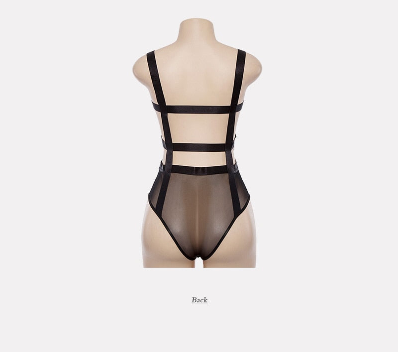 Mesh Block Bodysuit - IBADDIE