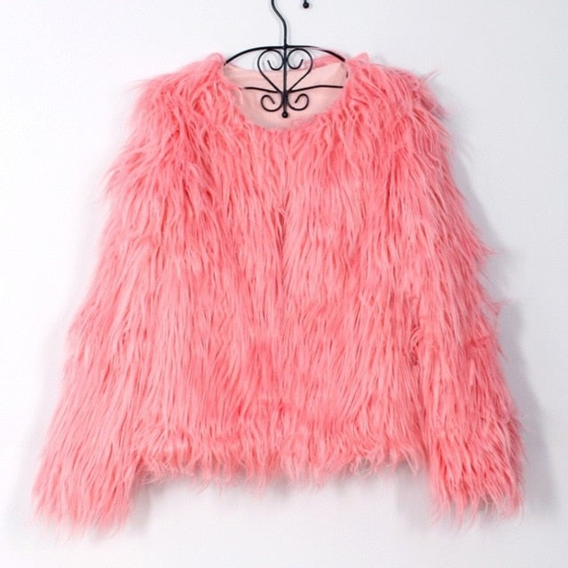 Fluffy Faux Fur Jacket - IBADDIE