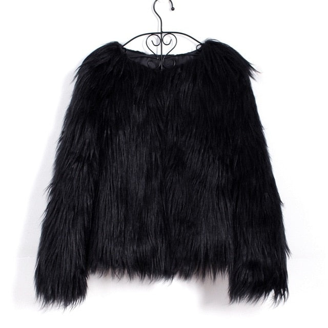 Fluffy Faux Fur Jacket - IBADDIE