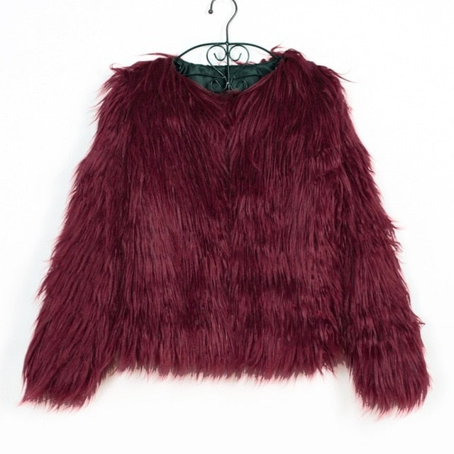 Fluffy Faux Fur Jacket - IBADDIE