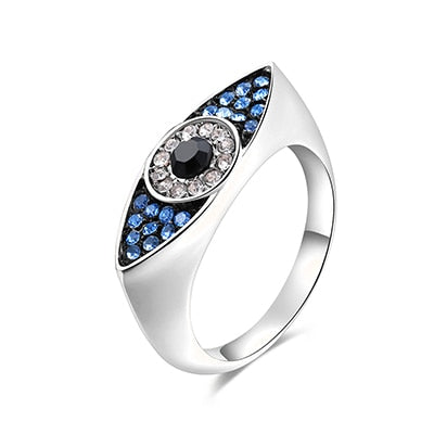 Evil Eye Crystal Ring - IBADDIE