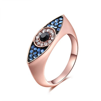 Evil Eye Crystal Ring - IBADDIE