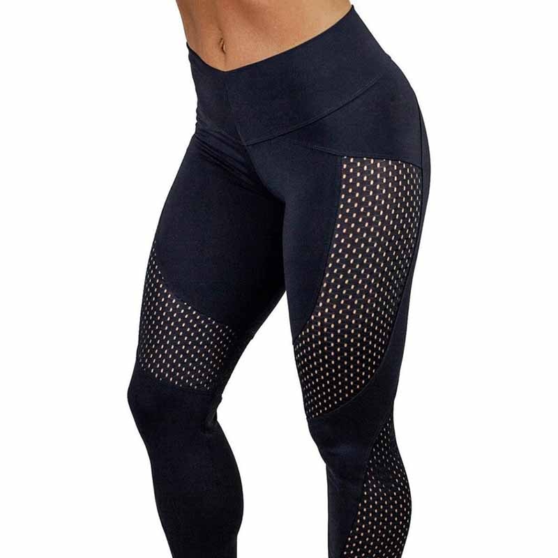 Black Mesh 3/4 Length Leggings - IBADDIE