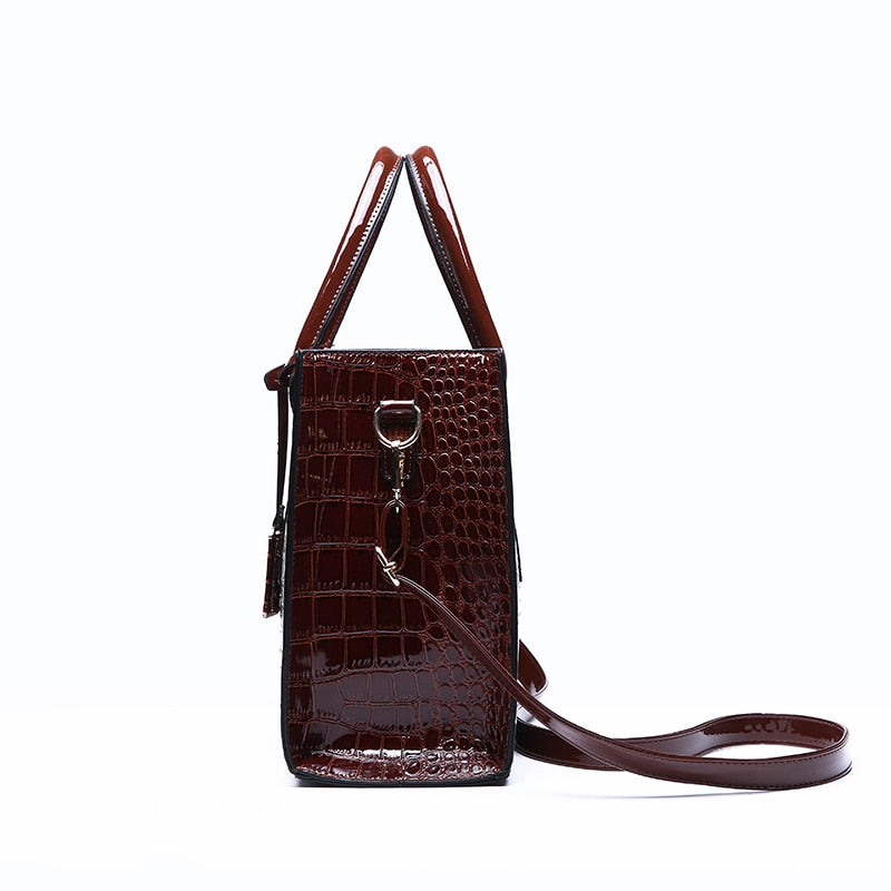 Crocodile Pattern Handbag - IBADDIE