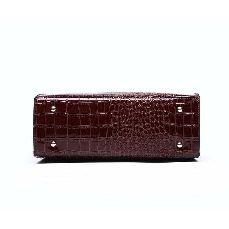 Crocodile Pattern Handbag - IBADDIE