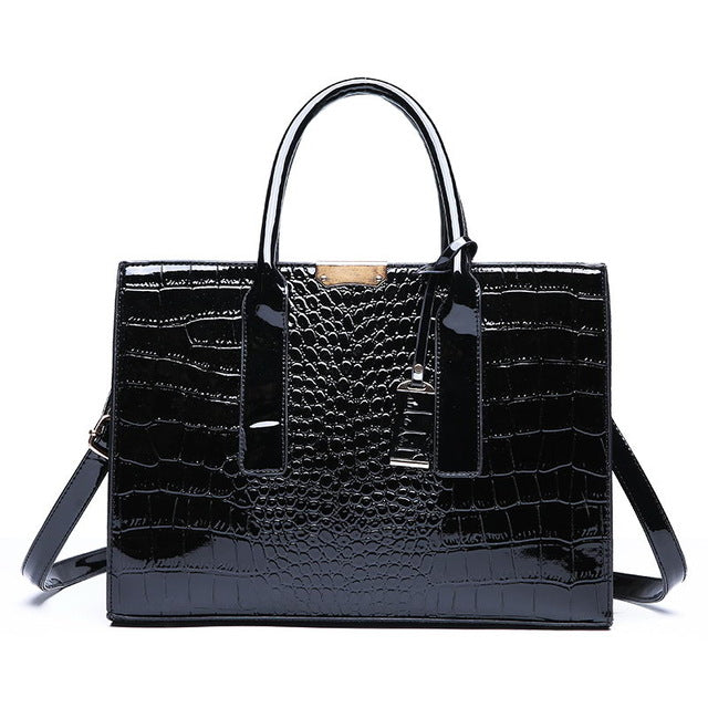 Crocodile Pattern Handbag - IBADDIE