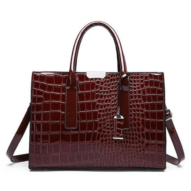 Crocodile Pattern Handbag - IBADDIE