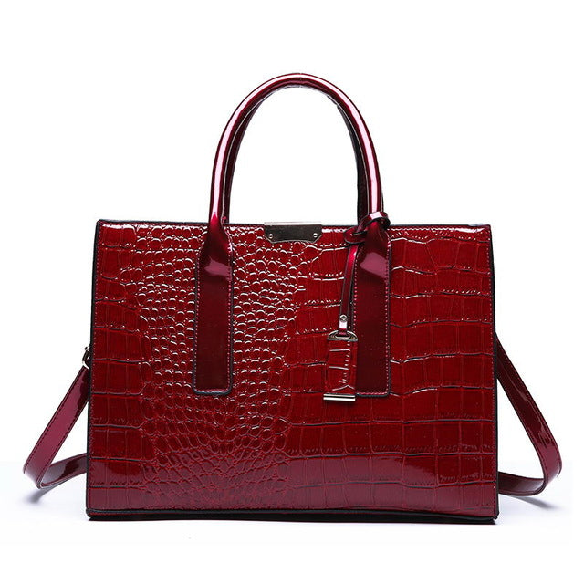 Crocodile Pattern Handbag - IBADDIE