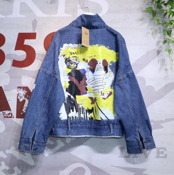 Hand Painted Denim Jacket - IBADDIE