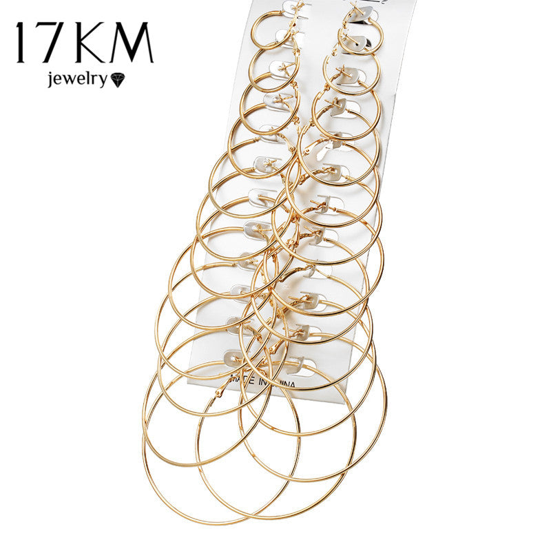 Oversized Hoop Earring Set of 12 - IBADDIE