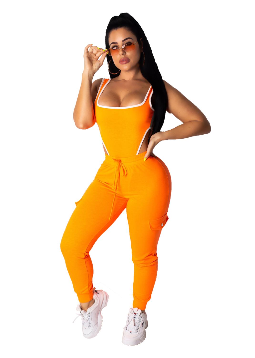 Neon Bodysuit + Jogger Set - IBADDIE