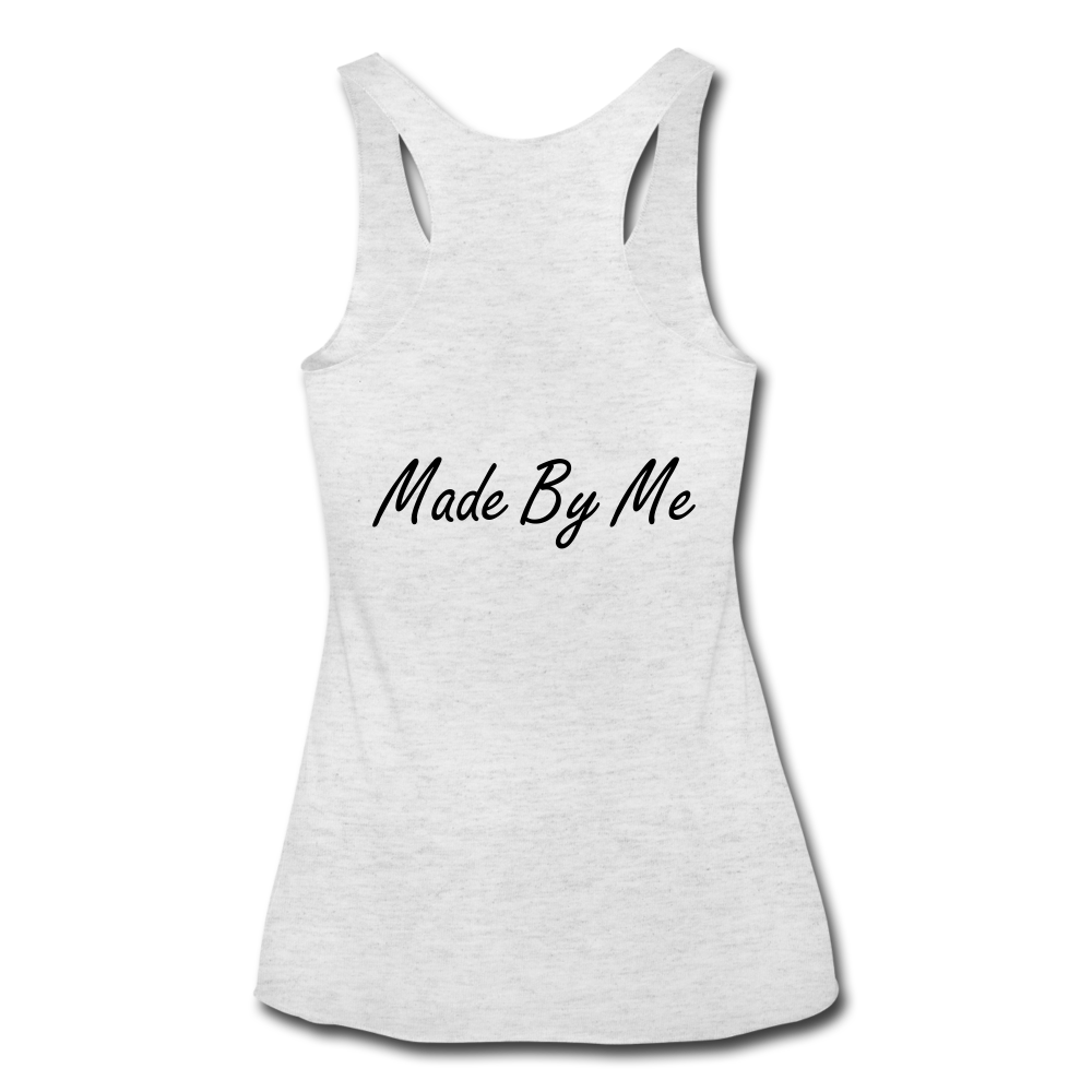 Baddie Racerback Tank - heather white