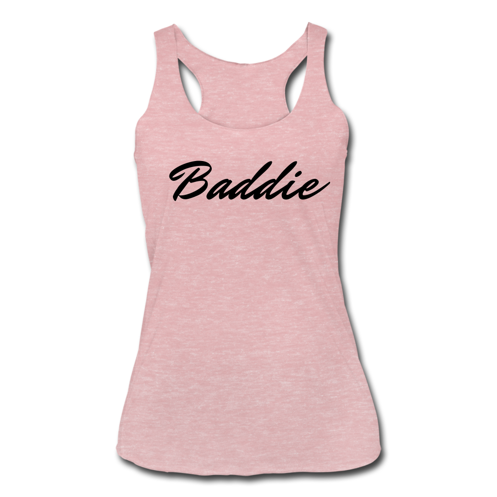 Baddie Racerback Tank - heather dusty rose